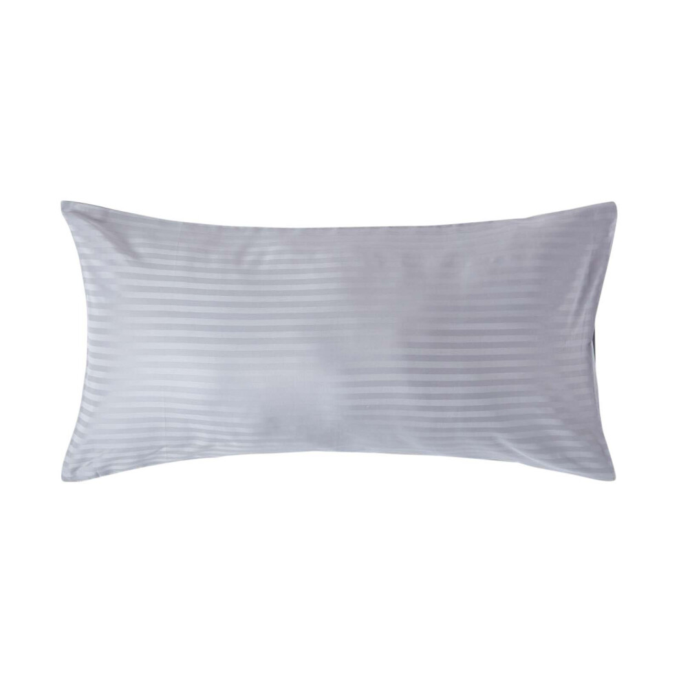 Homescapes (King - 48 X 91 Cm, Grey) Egyptian Cotton Satin Stripe Pillowcase 330 Thread Count