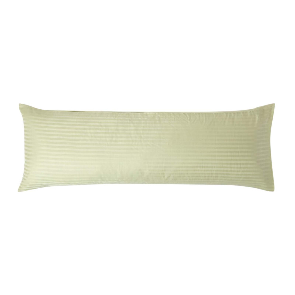 Homescapes (Body - 48 X 136 Cm, Sage ) Egyptian Cotton Satin Stripe Pillowcase 330 Thread Count Green