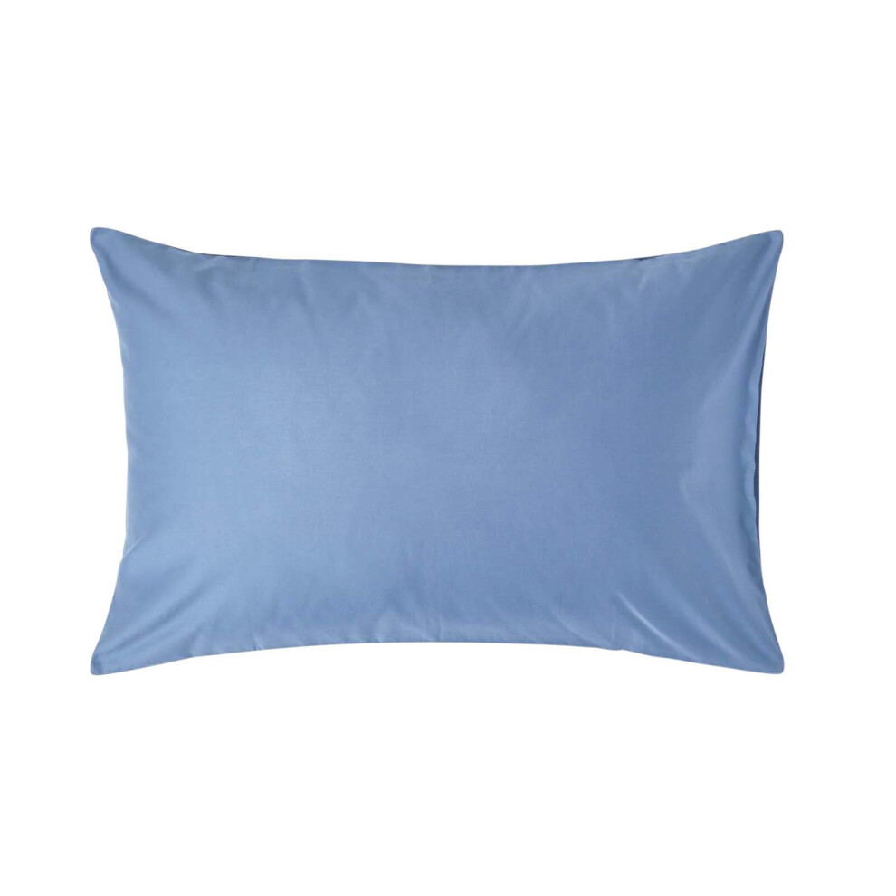 Homescapes (Standard - 48 X 74 Cm, Airforce ) Egyptian Cotton Pillowcase 1000 Thread Count Blue