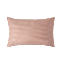 (Standard - 48 x 74 cm, Taupe Beige) Egyptian Cotton Satin Stripe Pillowcase 330 Thread Count