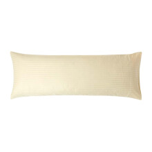 (Body - 48 x 136 cm, Pastel Yellow) Egyptian Cotton Satin Stripe Pillowcase 330 Thread Count