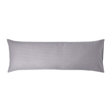 (Body - 48 x 136 cm, Grey) Egyptian Cotton Satin Stripe Pillowcase 330 Thread Count