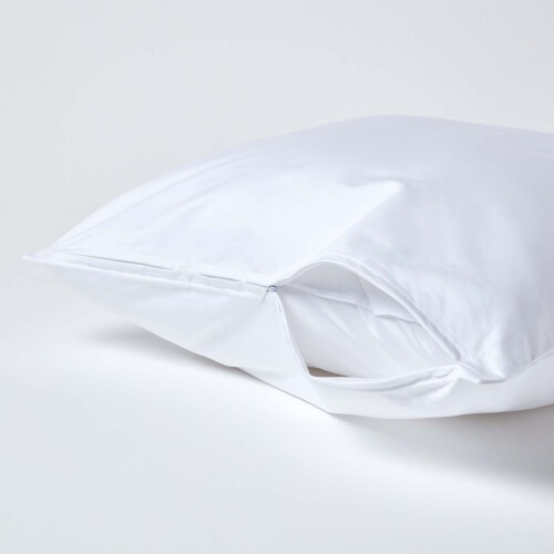 Homescapes (Square - 80 x 80 cm, White) Egyptian Cotton Pillowcase 1000 Thread Count 2
