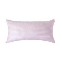 (Euro - 40 x 80 cm, Pink) Egyptian Cotton Satin Stripe Pillowcase 330 Thread Count