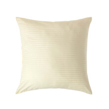 (Square - 80 x 80 cm, Pastel Yellow) Egyptian Cotton Satin Stripe Pillowcase 330 Thread Count