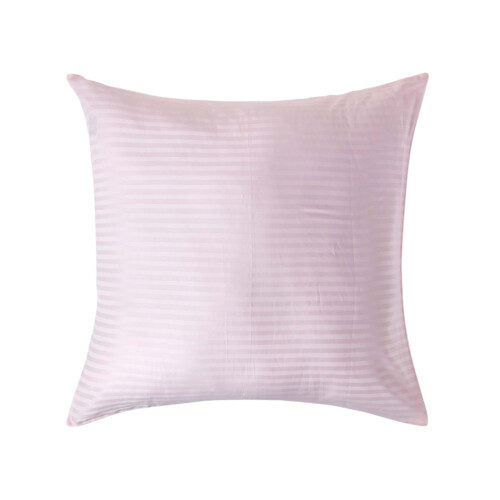 Homescapes (Square - 80 x 80 cm, Pink) Egyptian Cotton Satin Stripe Pillowcase 330 Thread Count