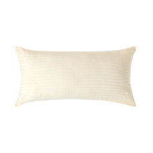 (Euro - 40 x 80 cm, Pastel Yellow) Egyptian Cotton Satin Stripe Pillowcase 330 Thread Count