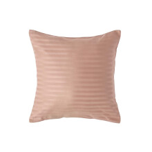 (Square - 40 x 40 cm, Taupe) Egyptian Cotton Satin Stripe Pillowcase 330 Thread Count
