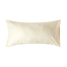 (King - 48 x 91 cm, Pastel Yellow) Egyptian Cotton Satin Stripe Pillowcase 330 Thread Count