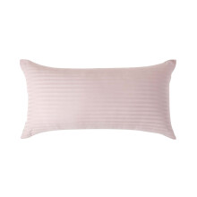 (Euro - 40 x 80 cm, Dusky Pink Violet) Egyptian Cotton Satin Stripe Pillowcase 330 Thread Count