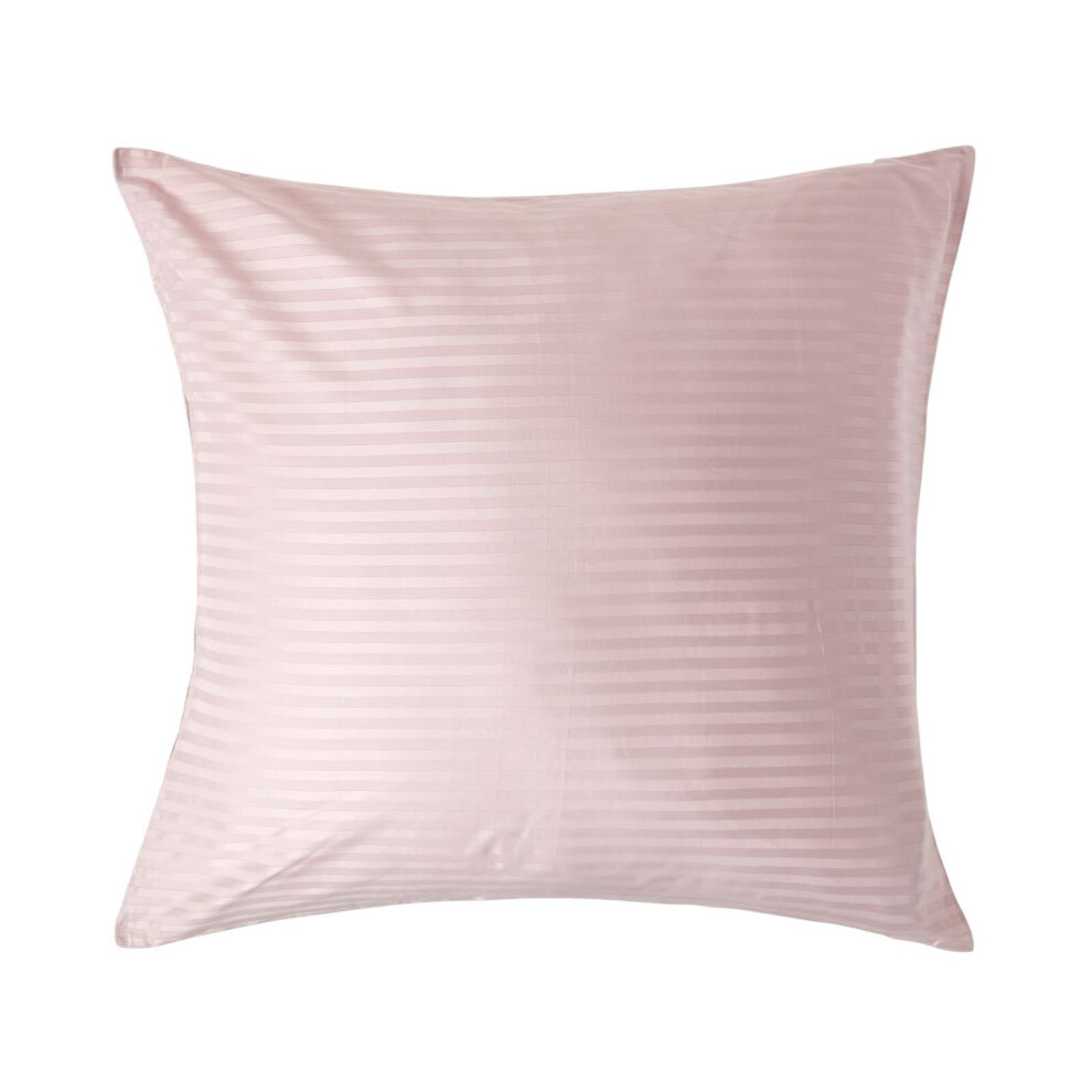 (Square - 80 x 80 cm, Dusky Pink Violet) Egyptian Cotton Satin Stripe Pillowcase 330 Thread Count