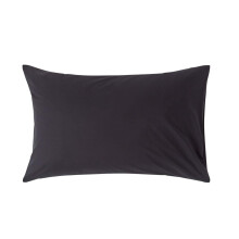 (Standard - 48 x 74 cm, Black) Egyptian Cotton Pillow Case 200 TC Equivalent 400 Thread Count