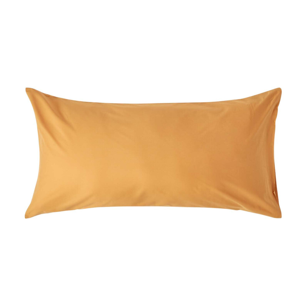 Homescapes (King - 48 X 91 Cm, Mustard) Egyptian Cotton Pillow Case 200 Tc Equivalent 400 Thread Count