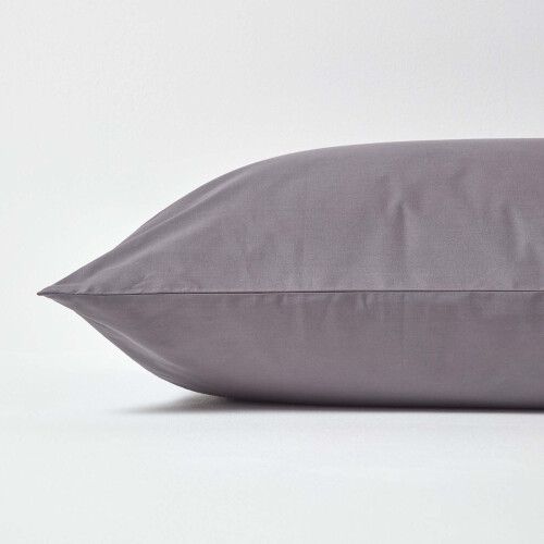Homescapes (Square - 60 x 60 cm, Dark Grey) Egyptian Cotton Pillow Case 200 TC Equivalent 400 Thread Count 1