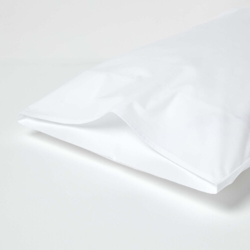 Homescapes (Standard - 48 x 74 cm, White) Egyptian Cotton Pillow Case 200 TC Equivalent 400 Thread Count 2