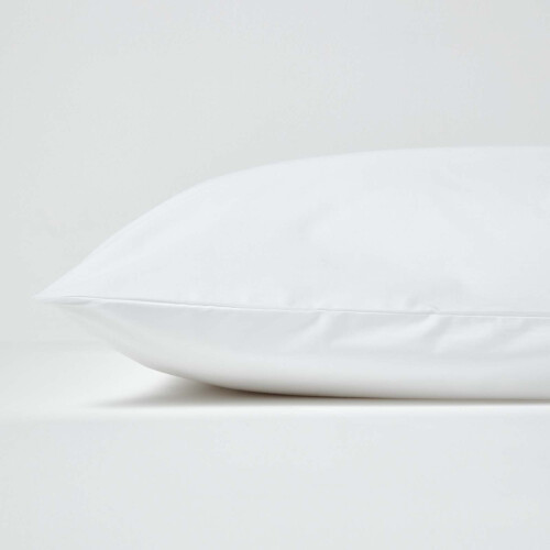 Homescapes (Square - 40 x 40 cm, White) Egyptian Cotton Pillow Case 200 TC Equivalent 400 Thread Count 1