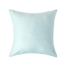 (Square - 60 x 60 cm, Blue) Egyptian Cotton Satin Stripe Pillowcase 330 Thread Count
