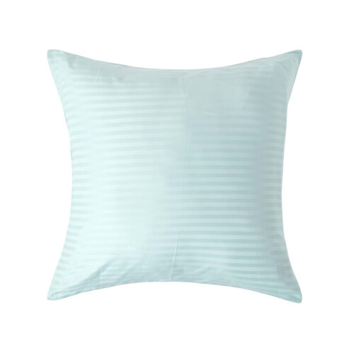 Homescapes (Square - 60 x 60 cm, Blue) Egyptian Cotton Satin Stripe Pillowcase 330 Thread Count