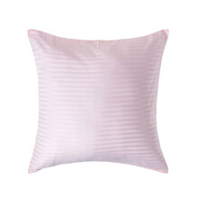 (Square - 60 x 60 cm, Pink) Egyptian Cotton Satin Stripe Pillowcase 330 Thread Count