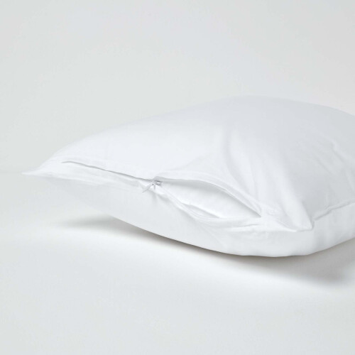 Homescapes (Square - 40 x 40 cm, White) Egyptian Cotton Pillow Case 200 TC Equivalent 400 Thread Count 2