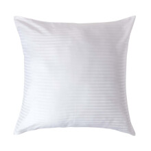 (Square - 80 x 80 cm, White) Egyptian Cotton Satin Stripe Pillowcase 330 Thread Count
