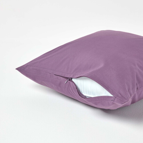 Homescapes (Square - 40 x 40 cm, Grape) Egyptian Cotton Pillow Case 200 TC Equivalent 400 Thread Count 2