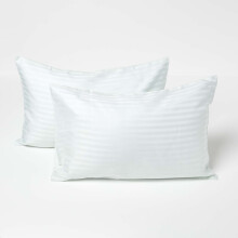 (Blue) Cotton Stripe Kids Pillowcases 40 x 60 cm 330 Thread Count, 2 Pack