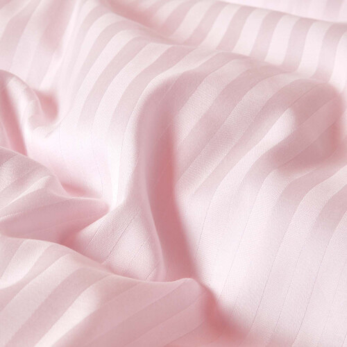 Homescapes (Pink) Cotton Stripe Kids Pillowcases 40 x 60 cm 330 Thread Count, 2 Pack 2