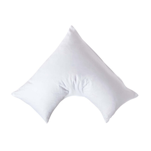 Homescapes (White) Organic Cotton V Shaped Pillowcase 400 Thread Count