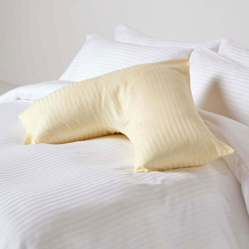 Homescapes (Pastel Yellow) Egyptian Cotton Super Soft V Shaped Pillowcase 330 Thread Count 1