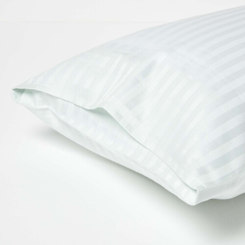 Homescapes (Blue) Cotton Stripe Kids Pillowcases 40 x 60 cm 330 Thread Count, 2 Pack 1