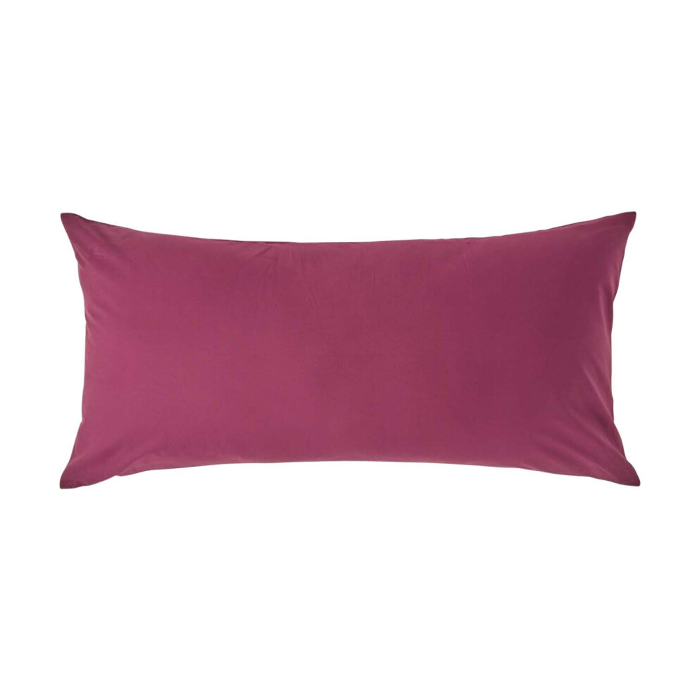 Homescapes (Euro - 40 X 80 Cm, Plum) Egyptian Cotton Pillow Case 200 Tc Equivalent 400 Thread Count Purple