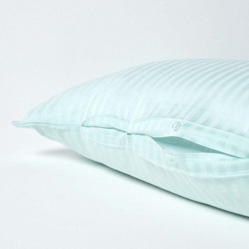 Homescapes (Blue) Egyptian Cotton Super Soft V Shaped Pillowcase 330 Thread Count 2