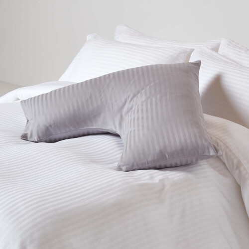Homescapes (Grey) Egyptian Cotton Super Soft V Shaped Pillowcase 330 Thread Count 1