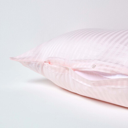 Homescapes (Pink) Egyptian Cotton Super Soft V Shaped Pillowcase 330 Thread Count 2