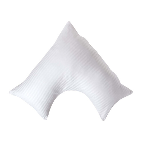 Homescapes (White) Egyptian Cotton Super Soft V Shaped Pillowcase 330 Thread Count