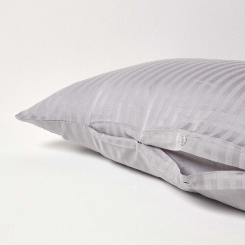 Homescapes (Grey) Egyptian Cotton Super Soft V Shaped Pillowcase 330 Thread Count 2