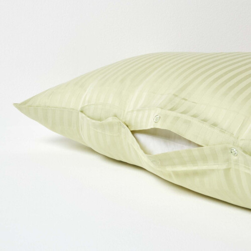 Homescapes (Sage) Egyptian Cotton Super Soft V Shaped Pillowcase 330 Thread Count 2