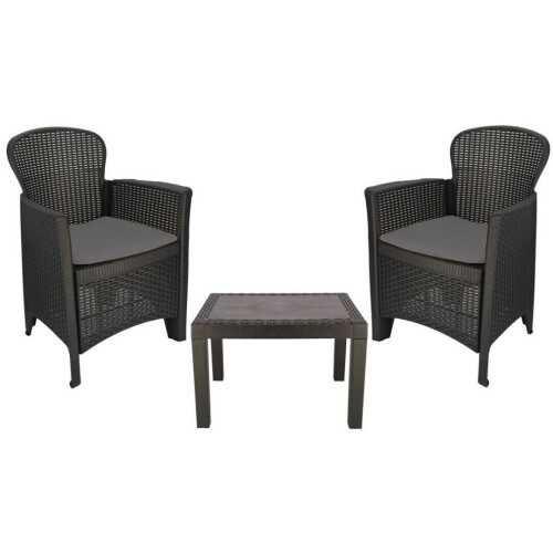 Rattan plastic deals table and chairs