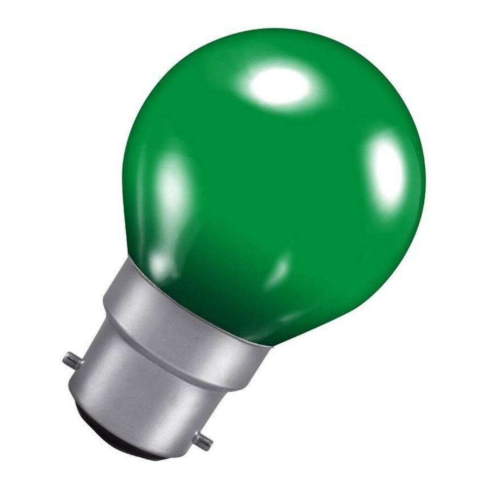 Photos - Light Bulb Crompton Lamps 15W Golfball B22 Dimmable Colourglazed IP65 Green ROU15GBC-GLZ 