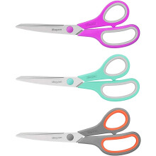 8" Titanium Bonded Multipurpose Scissors 3 Pack Ultra Sharp Blades Sturdy and Sharp Art Craft Sewing Tailor Heavy Duty