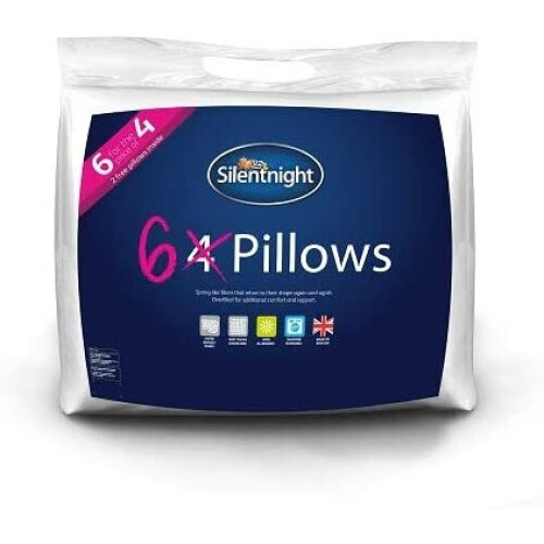Silentnight Silentnight Ultrabounce Pillow, White, Pack of 6