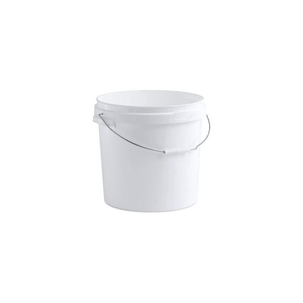 20 Litre Plastic Bucket with LID and Metal Handle, Hard Wearing Bucket