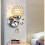 Modern Style Wall Lamp Crystal Wall Light Holder with Power Pull Switch Crystal Wall Sconce E14 Socket Silver 3