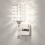 Modern Style Wall Lamp Crystal Wall Light Elegant Creative Crystal Wall Sconce with Power Pull Switch E14 Socket Silver 2