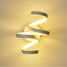 Modern Acrylic Wall Sconce LED Wall Light Spiral Wall Lamp Simple Aluminum Wall Light for Living Room Bedside Bedroom Aisle Light Fixture Warm White