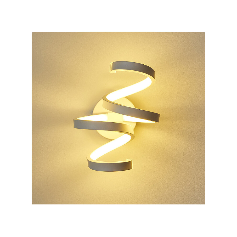 Modern Acrylic Wall Sconce LED Wall Light Spiral Wall Lamp Simple Aluminum Wall Light for Living Room Bedside Bedroom Aisle Light Fixture Warm White