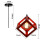 (Red) Modern Colorful Pendant Light Cube Shape Hanging Light Vintage Retro Ceiling Lamp 5