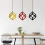 (Yellow) Modern Colorful Pendant Light Cube Shape Hanging Light Vintage Retro Ceiling Lamp 2