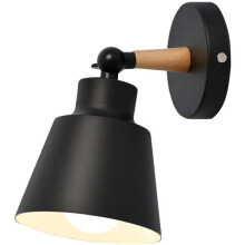 Modern Industrial Wall Sconce Metal Light Fixtures E27 Edison Vintage Retro Wall Lamp for Cafe Bar Hallway Loft Dining Living Room Bedroom (Black)